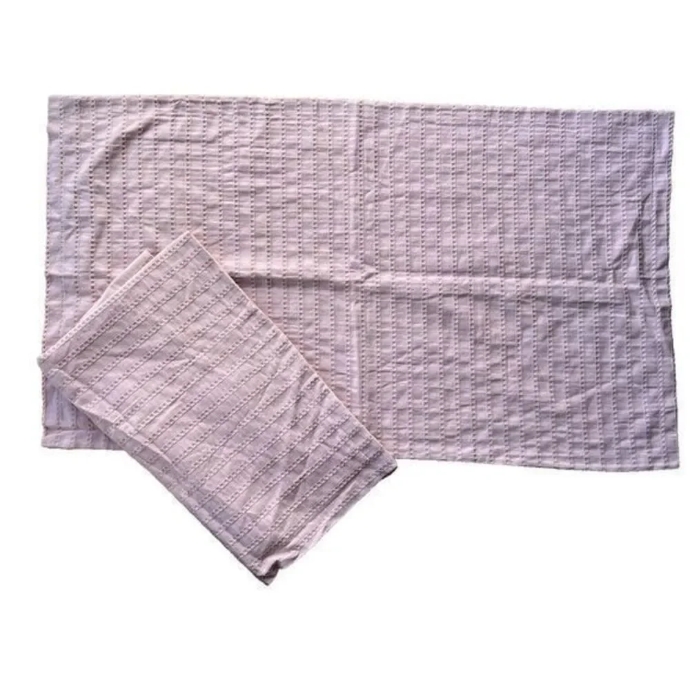 Docofil Portugal Made Pink Cotton‎ Matelasse Textured Euro Pillow 41x23 Lot of 2